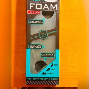 Men’s Low Profile Memory Foam Shoe Insoles